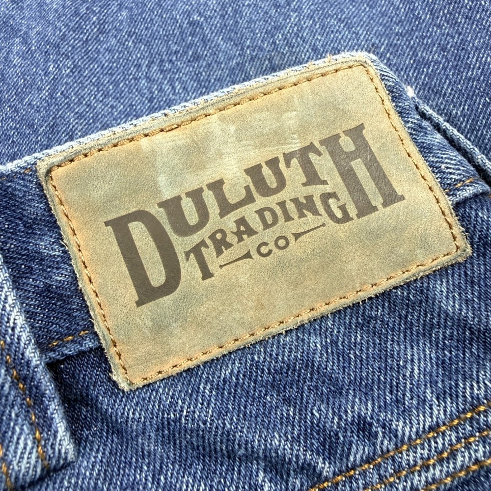 Duluth Trading Co Flannel Lined Denim Jeans Men 36x33 Straight Leg Workwear - Picture 5 of 8